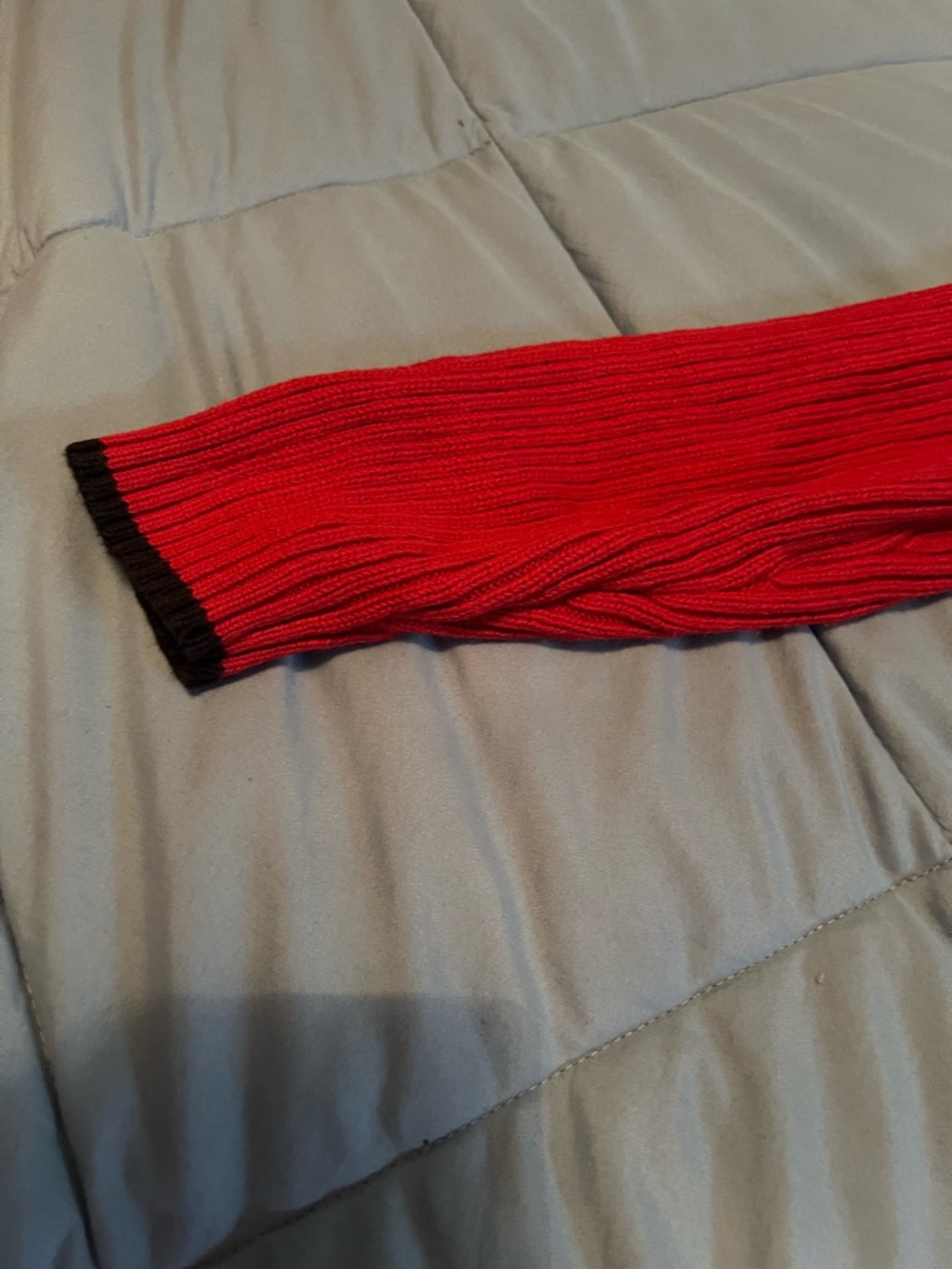 Red Quarter-Zip Ribbed Sweater - Picture 9 of 9